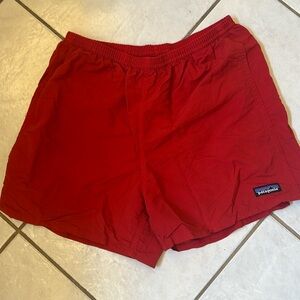 Mens Patagonia red swimsuit-size M